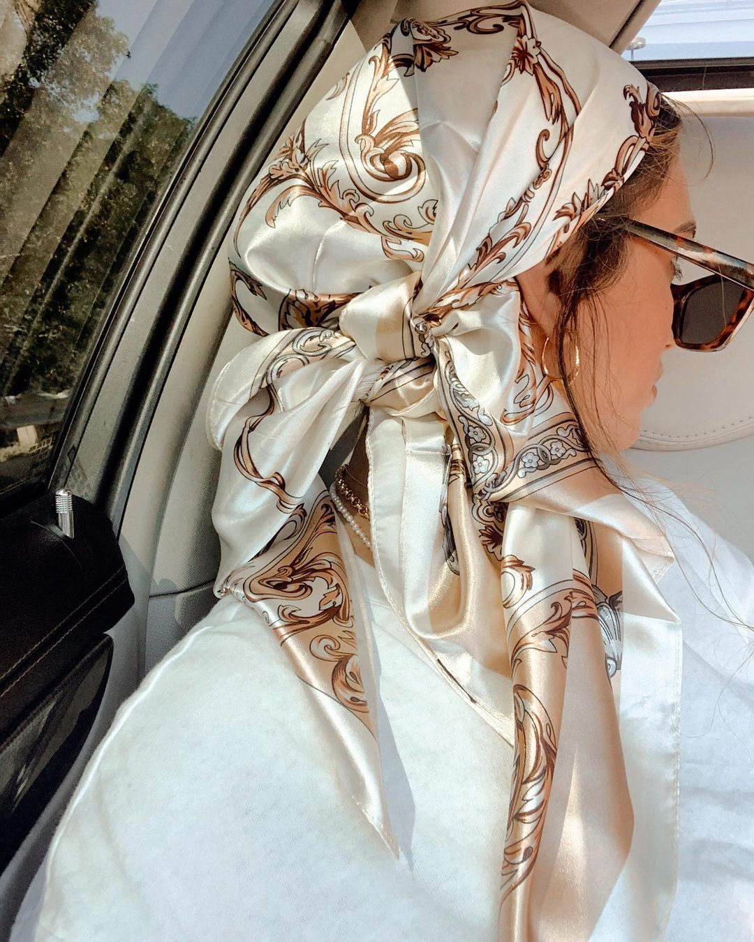Scarf Silk Square - Satin Square Scarf Women Muslim Hijab