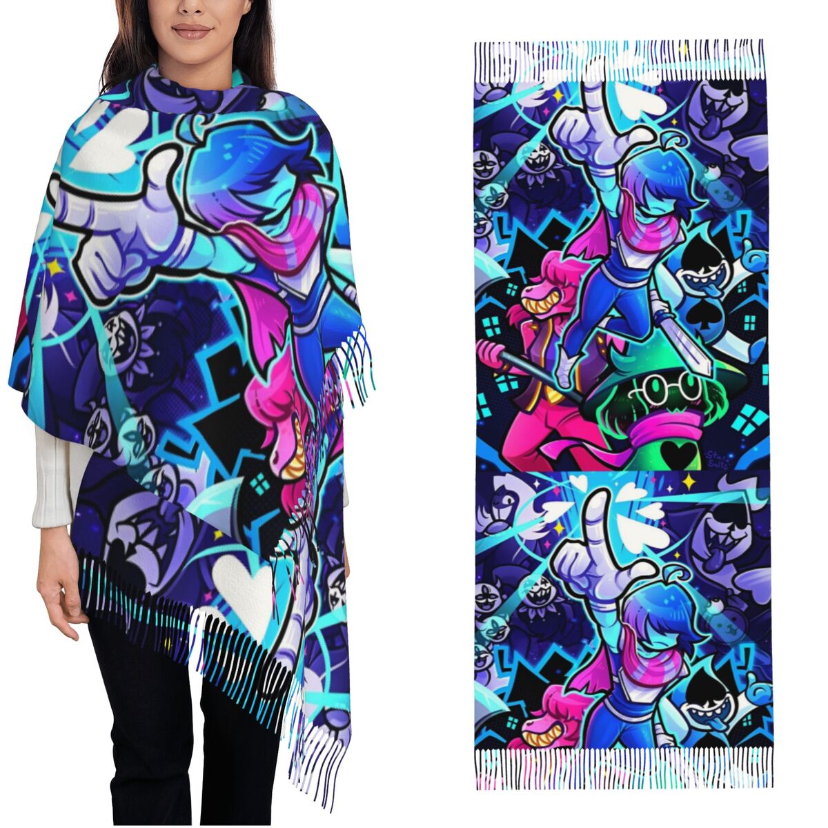 Deltarunes  Shawl Wraps Womens - đánh giá và giá Pashmina Wrap Large