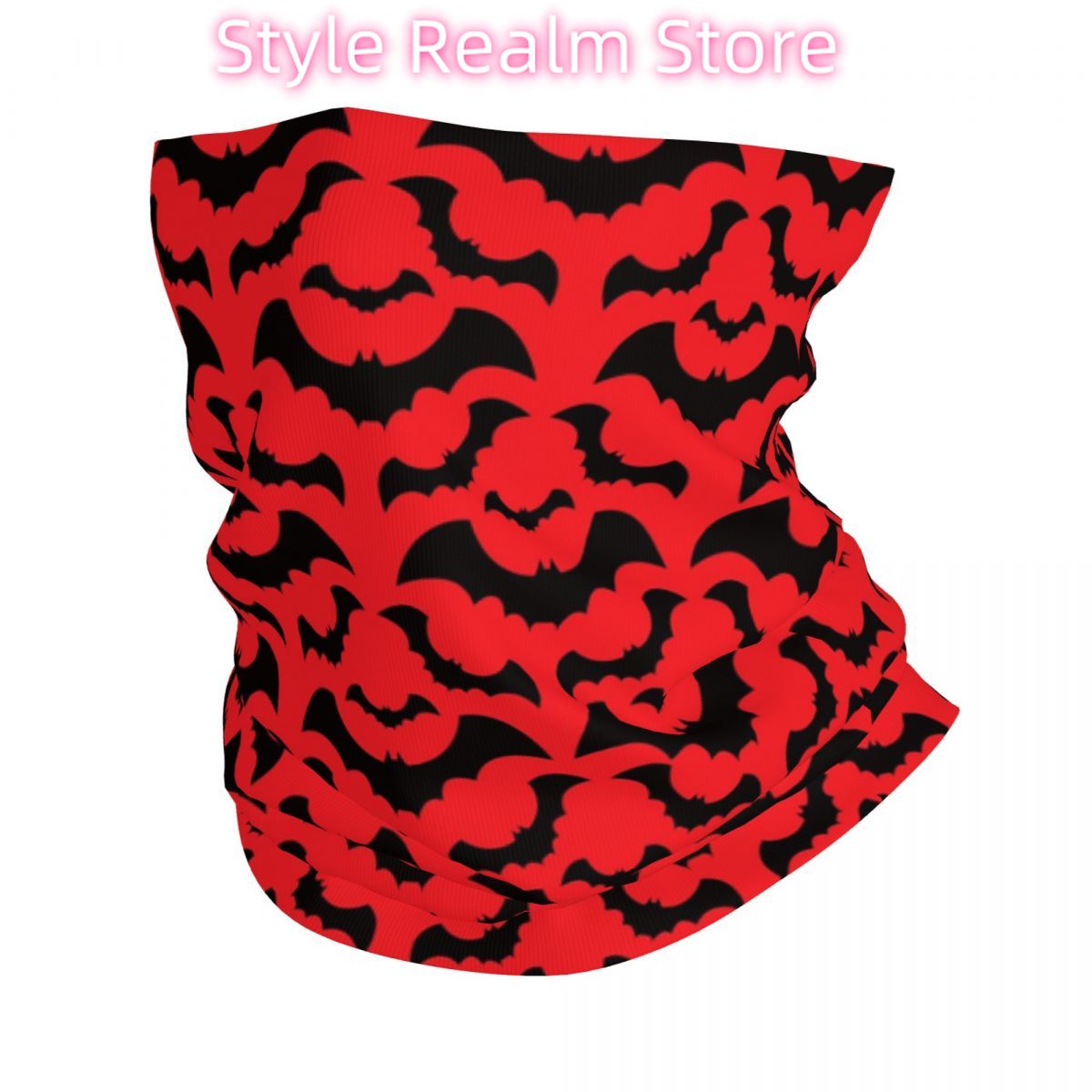 Gothic Witch Bats Pattern Band - đánh giá và giá Neck Warmer Tube