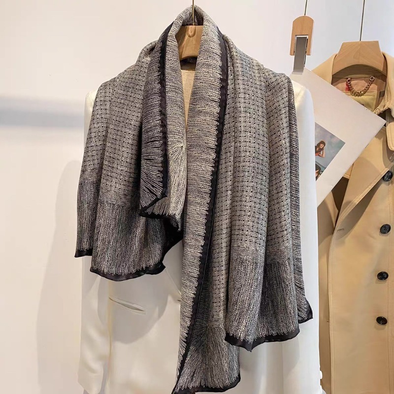 Oversized 110x110cm Real Silk  - đánh giá và giá Pashmina Wrap Large