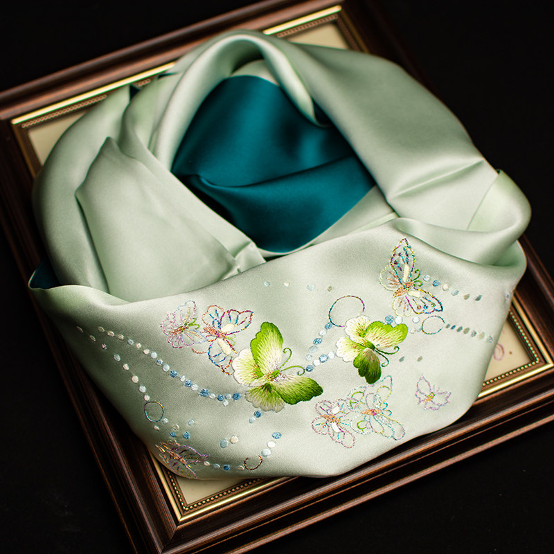 Pure Silk Suzhou Embroidery Sc - đánh giá và giá Silk Neck Scarf