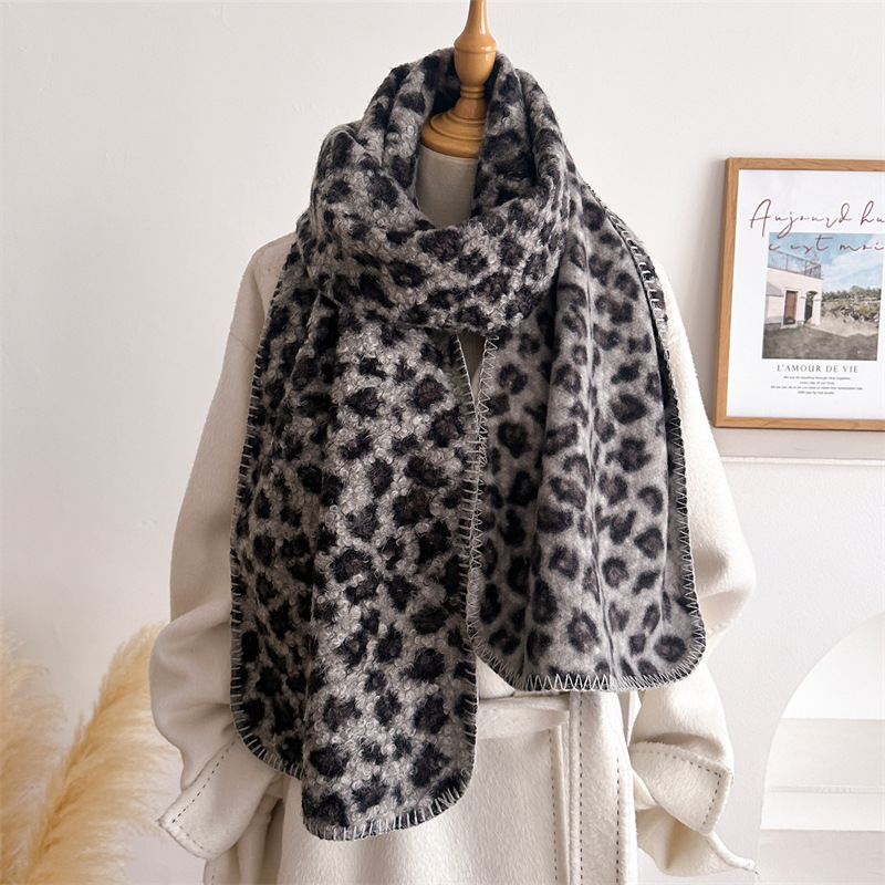 Autumn Winter Leopard Scarf Wo - đánh giá và giá Pashmina Wrap Large