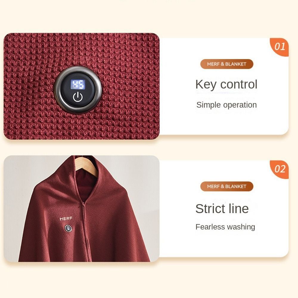 Fashion Wearable USB Electric  - đánh giá và giá Woven Scarf Blanket