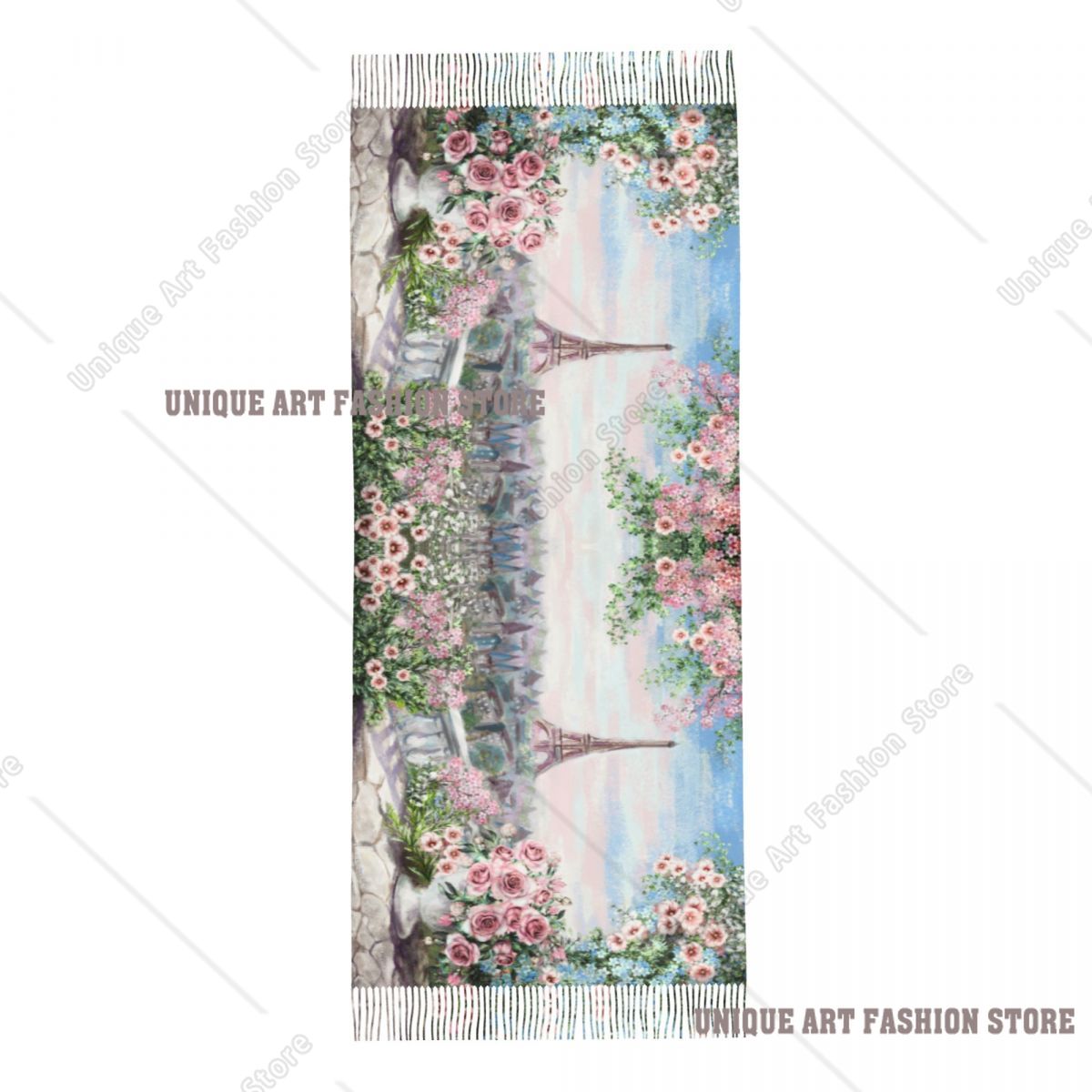 Oil Painting France Paris Eiff - đánh giá và giá Pashmina Wrap Large
