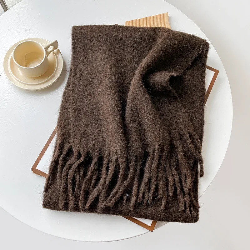 Scarf Lady Autumn Winter Solid - đánh giá và giá Muffler Men Wool