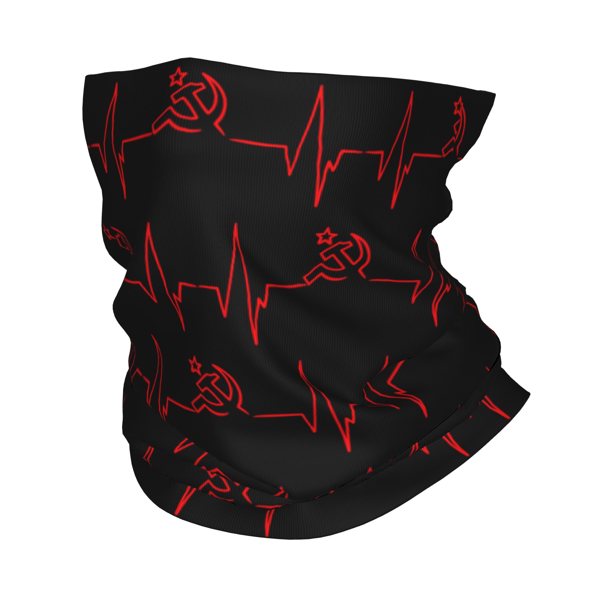 Custom Heartbeat Russian Flag  - đánh giá và giá Neck Warmer Tube