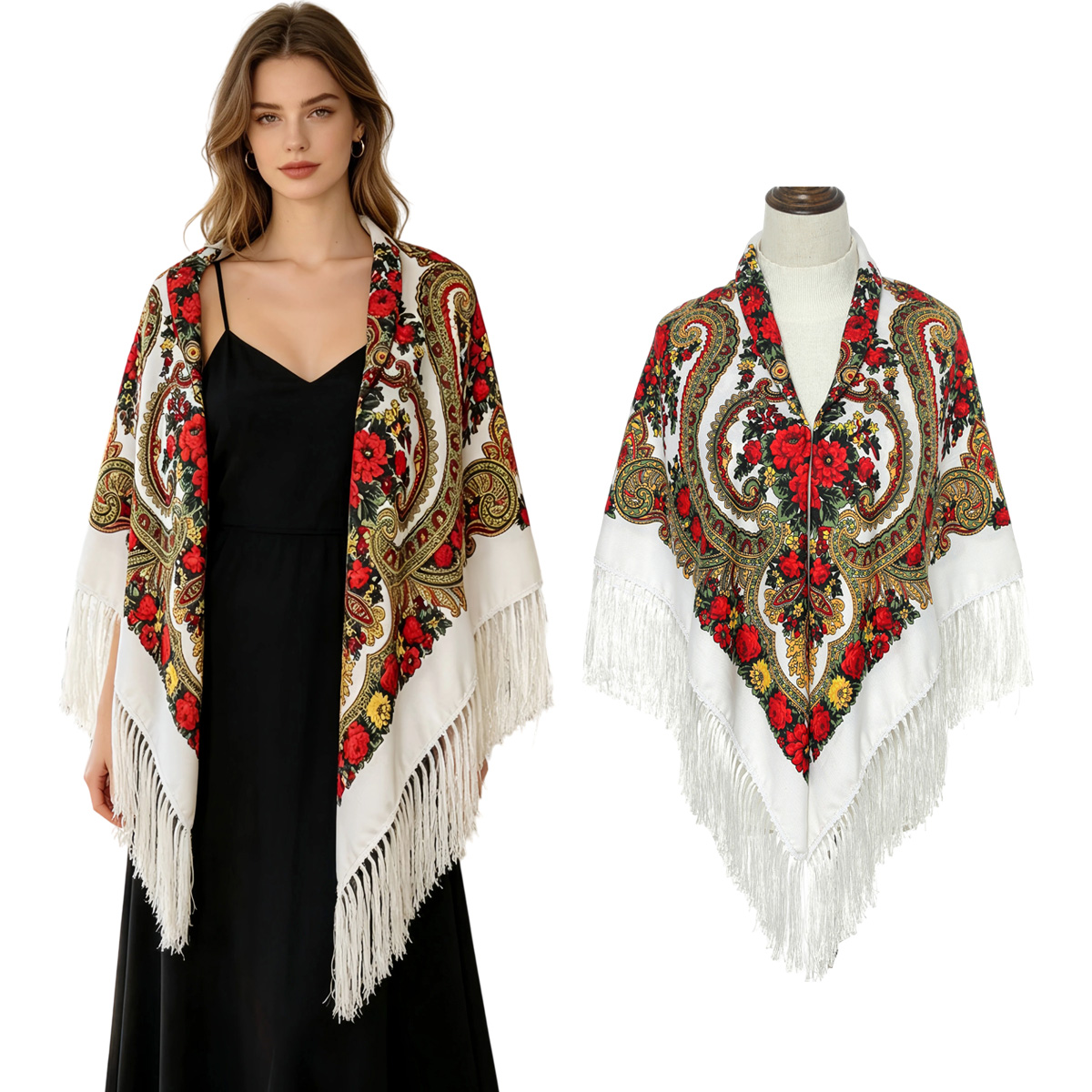 130cm New Russian Square Scarf - đánh giá và giá Woven Scarf Blanket