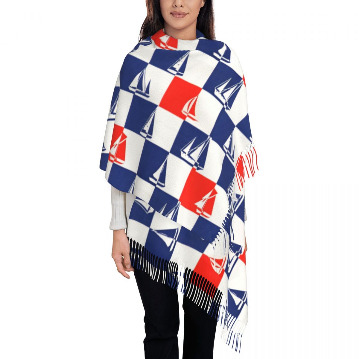 Sailing Ship Ocean Scarf Fall  - đánh giá và giá Pashmina Wrap Large