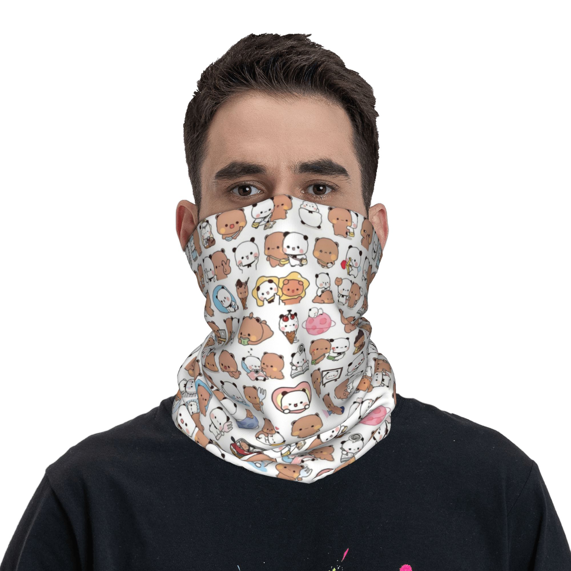 Custom Bear Cartoon Peach And  - đánh giá và giá Neck Warmer Tube