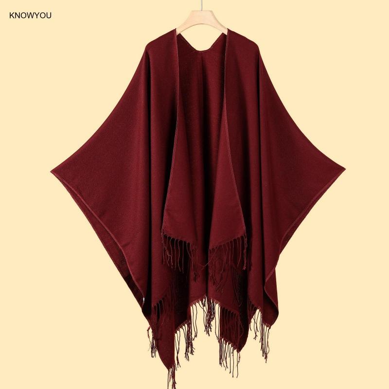 Solid Color Ponchos Men Women  - đánh giá và giá Muffler Men Wool