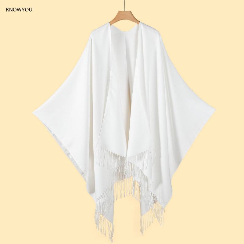 Solid Color Ponchos Men Women  - đánh giá và giá Muffler Men Wool