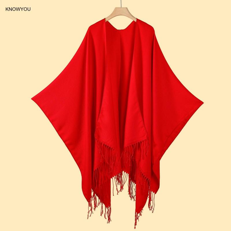 Solid Color Ponchos Men Women  - đánh giá và giá Muffler Men Wool