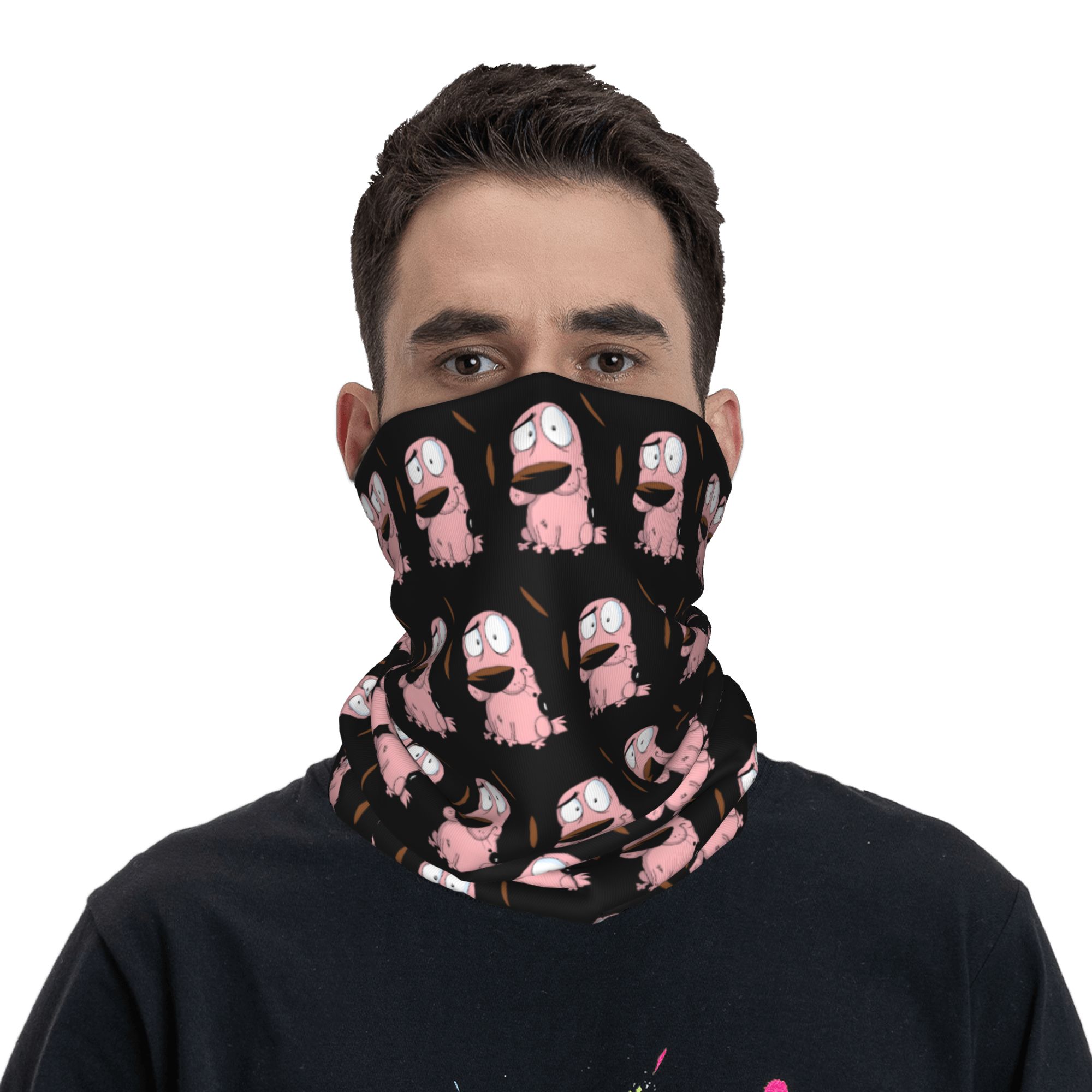 Custom Cartoon Courage Dog Win - đánh giá và giá Neck Warmer Tube