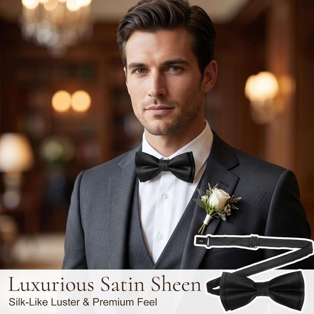 Men's Bow Ties, 2-Pack Solid C - đánh giá và giá Bow Tie Pre Tied