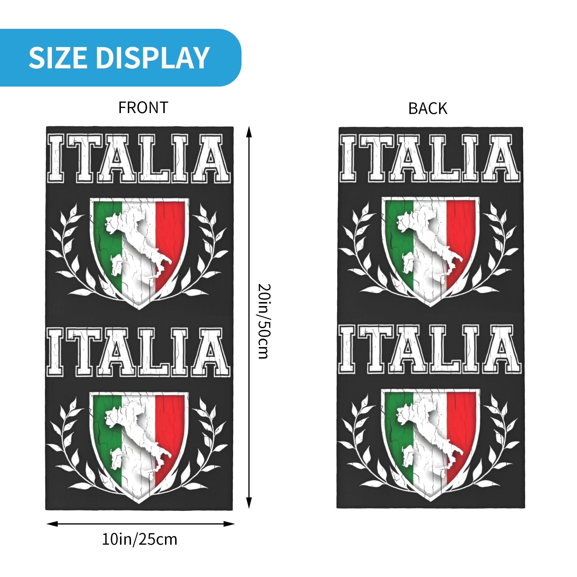 Custom Italy Flag Bandana Neck - đánh giá và giá Neck Warmer Tube