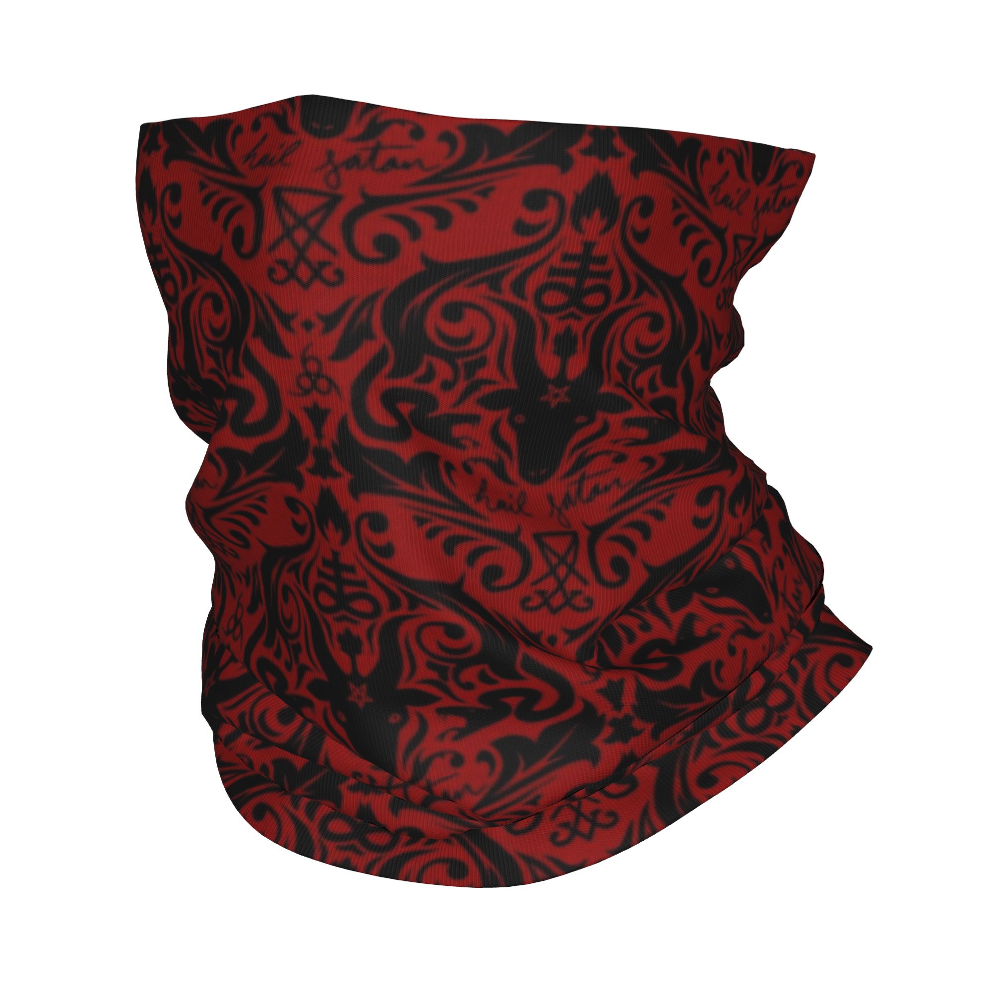 Baphomet Damask Hail Satan Bla - đánh giá và giá Neck Warmer Tube
