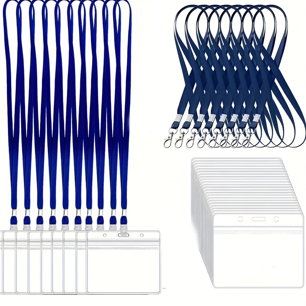 10 sets Transparent PVC ID Car - đánh giá và giá Lanyard Badge Holder