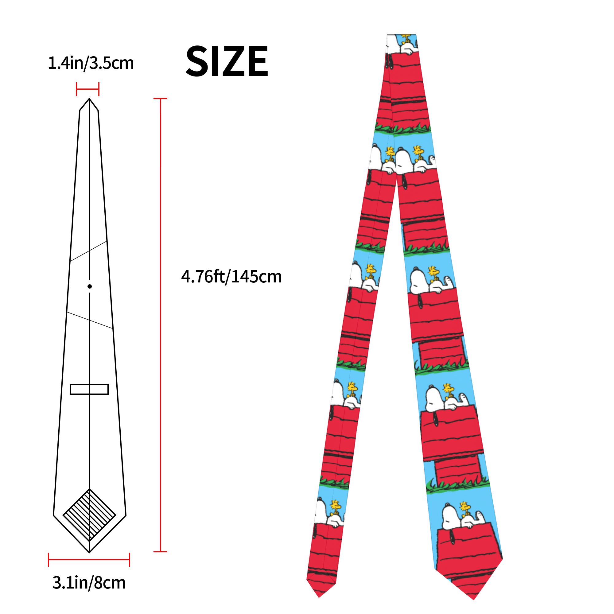 Neckties Snoopy Woodstock Dogh - đánh giá và giá Skinny Tie Men