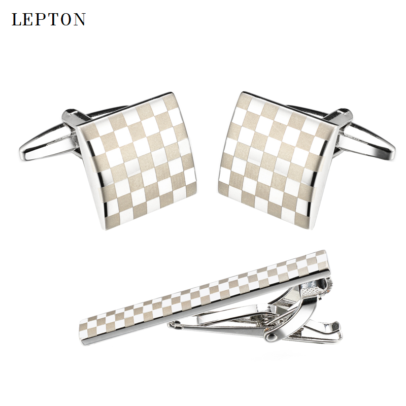 Lepton Vuông Cổ Điển Laser Nam - đánh giá và giá Tie Bar Set Gift