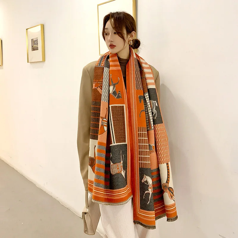 2024 New Luxury Winter Cashmer - đánh giá và giá Woven Scarf Blanket