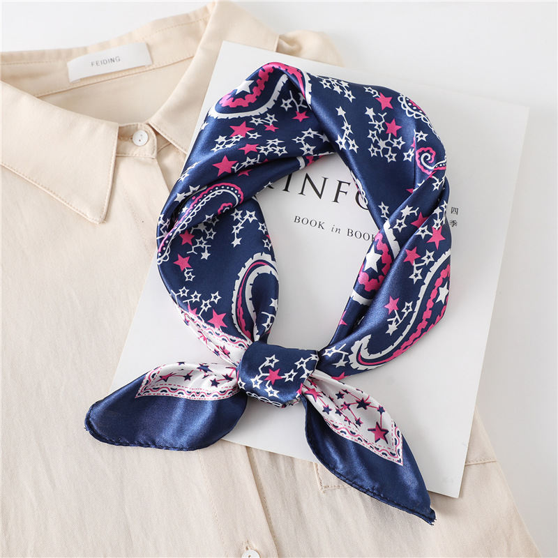 60cm Luxury Square Silk Scarf  - đánh giá và giá Face Scarf Mask