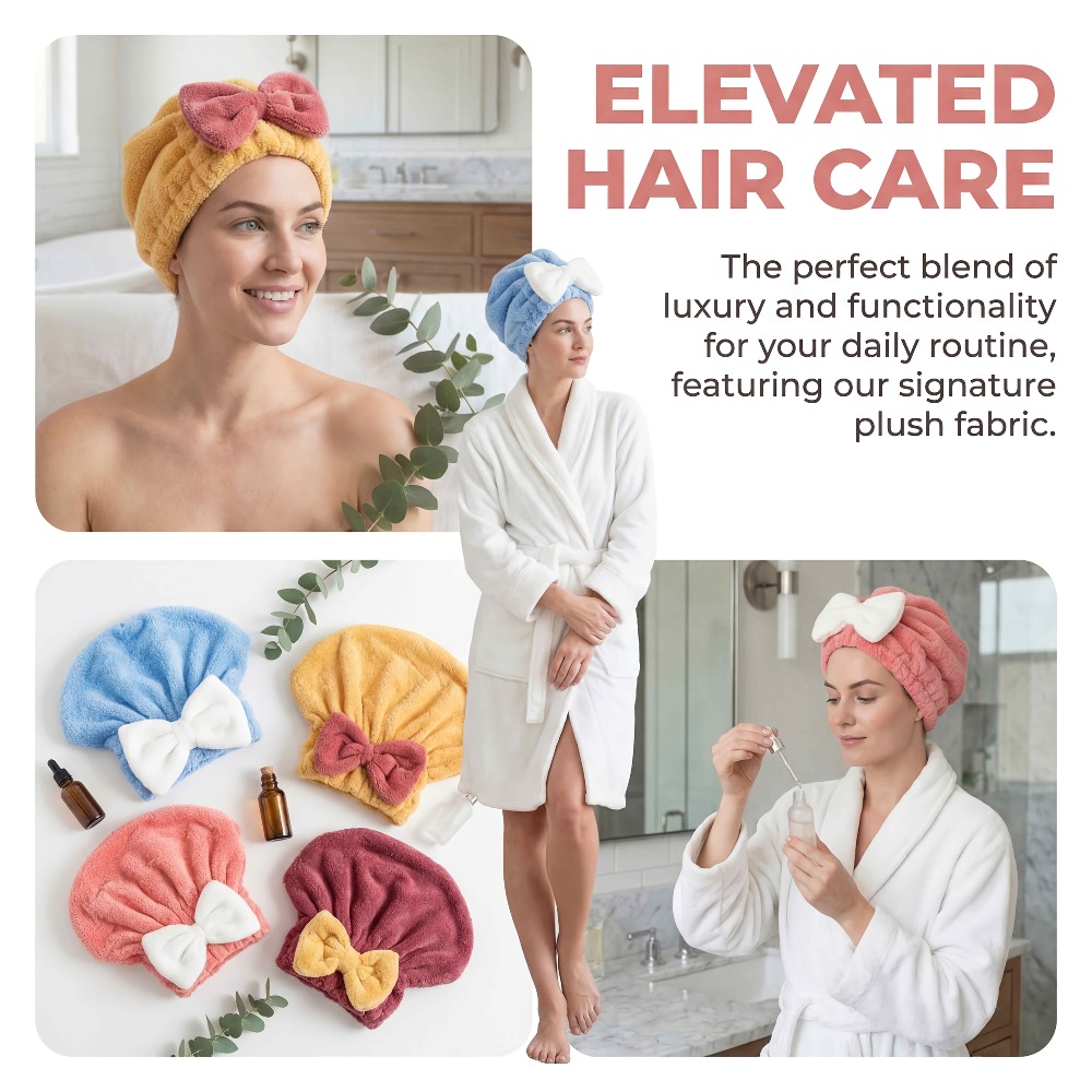 Microfiber Hair Drying Cap, Qu - đánh giá và giá Head Wrap Turban