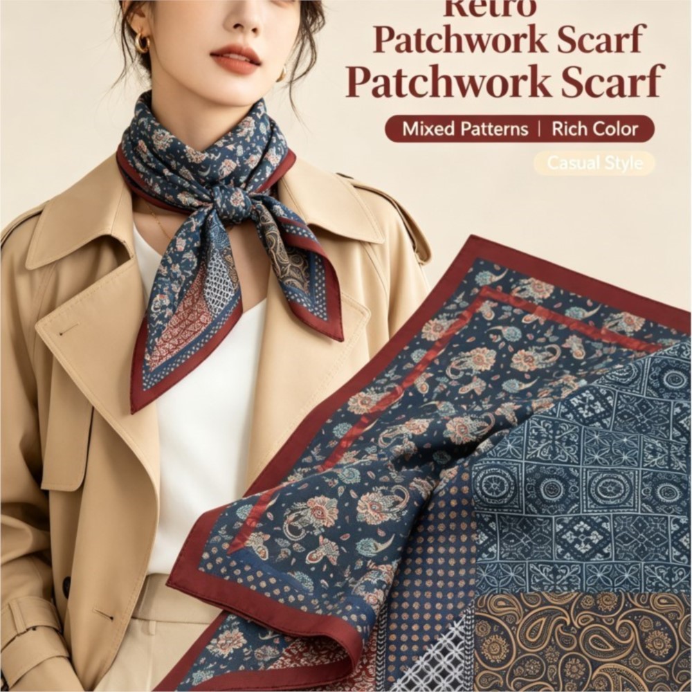 70cm Retro Paisley Square Scar - đánh giá và giá Bandana Cotton