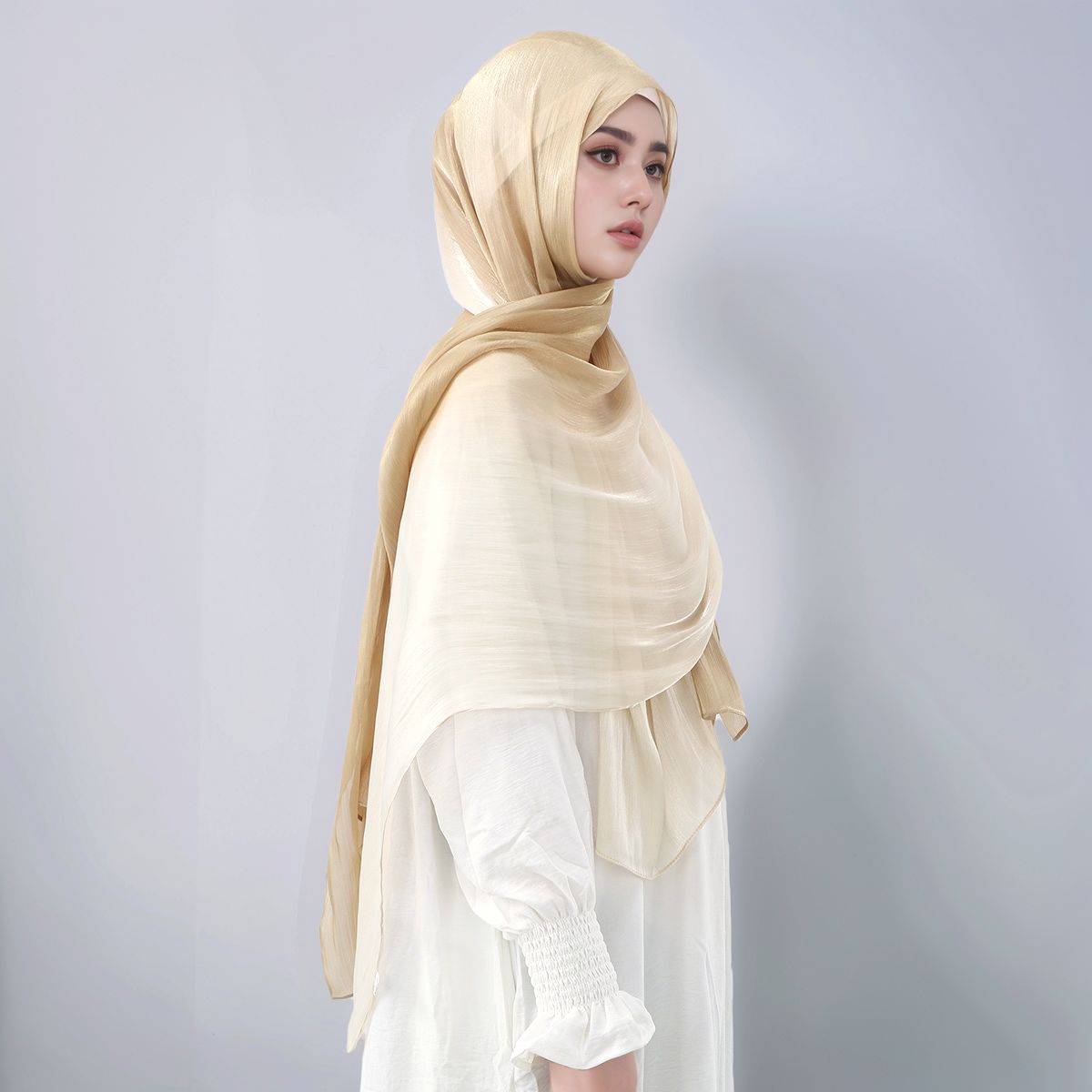 Gradient Twinkle Silk Hijab Sc - đánh giá và giá Head Wrap Turban