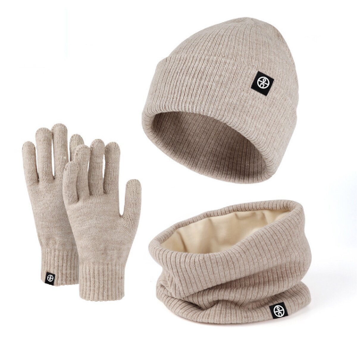 3pcs Winter Beanie Hat Gloves  - đánh giá và giá Muffler Men Wool