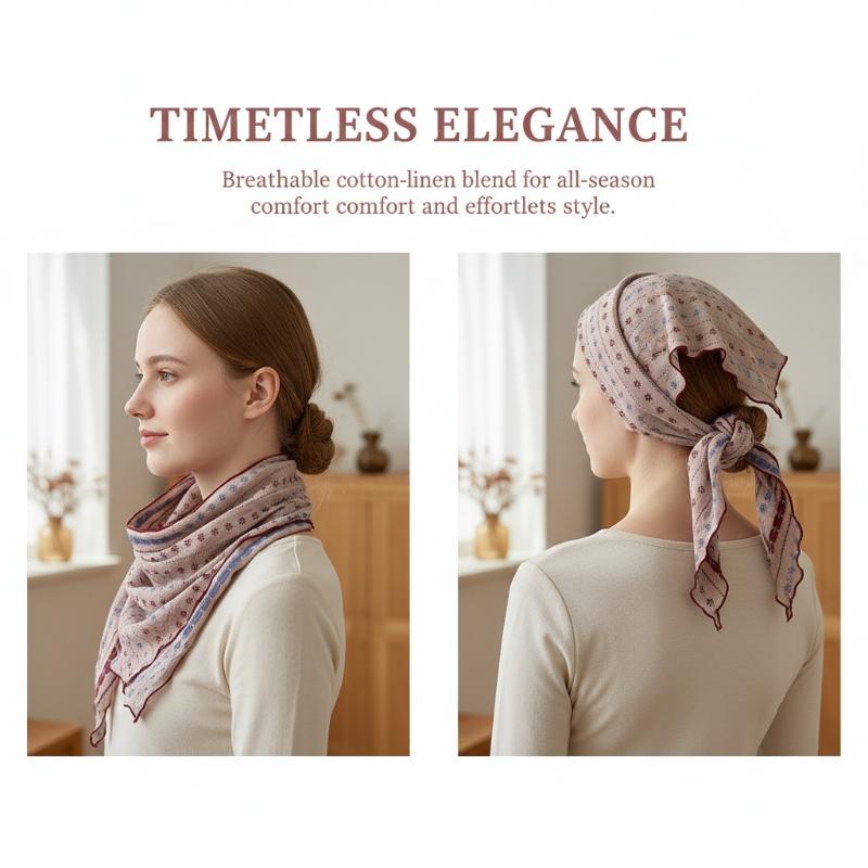 Cotton Linen Triangle Scarf Ca - đánh giá và giá Bandana Cotton