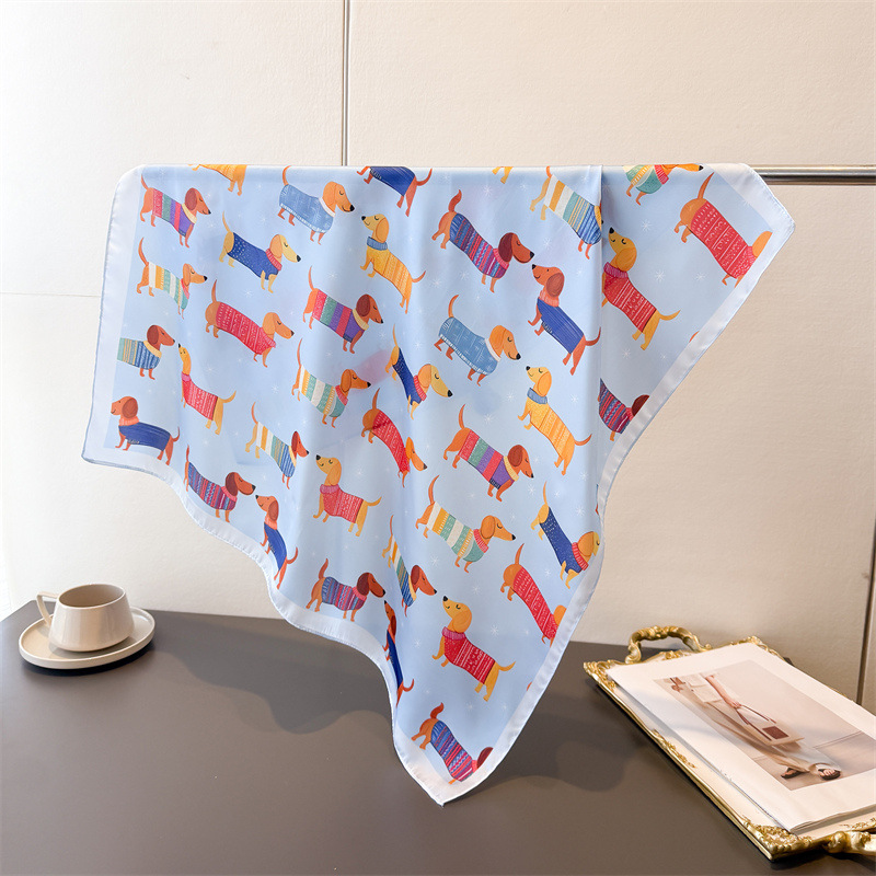 Ladies Cotton Dog Printed Squa - đánh giá và giá Bandana Cotton