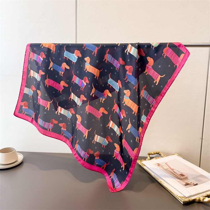 Ladies Cotton Dog Printed Squa - đánh giá và giá Bandana Cotton