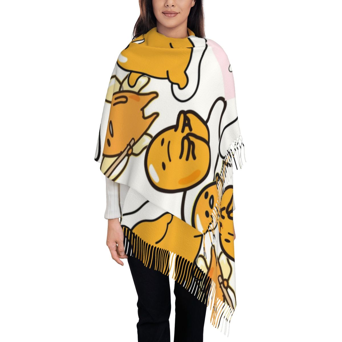 Gudetama Cute Egg Cartoon Scar - đánh giá và giá Pashmina Wrap Large